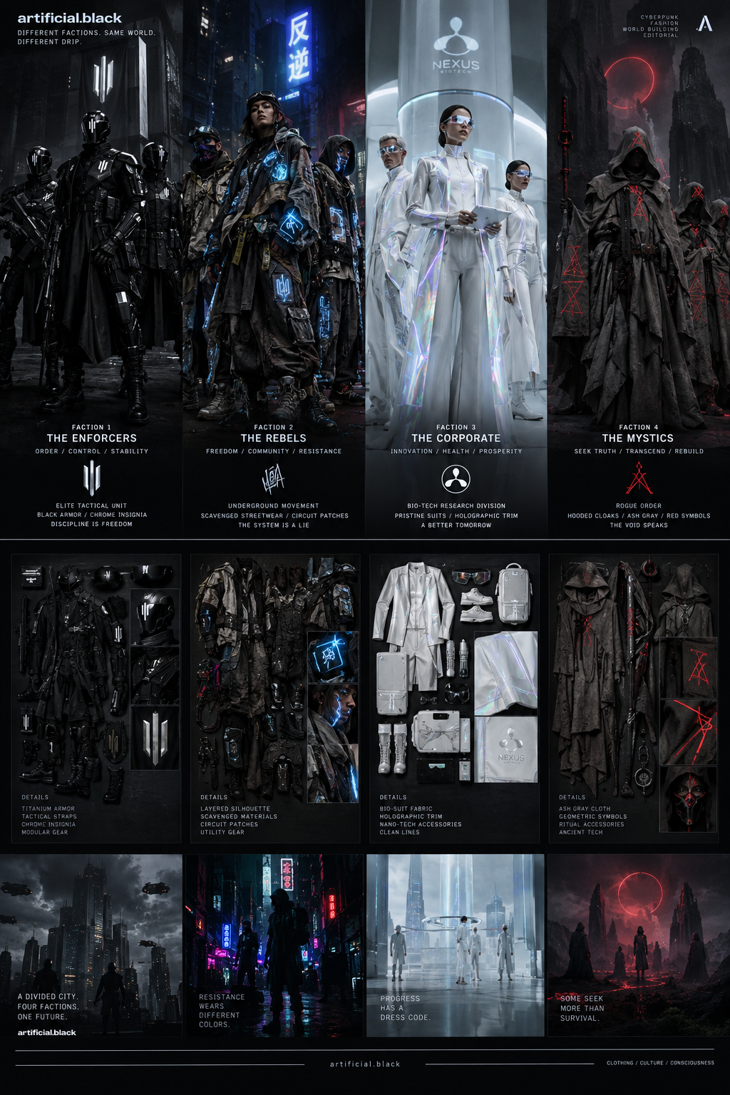 Dystopian Dress Codes: What Each Veridion Faction Wears