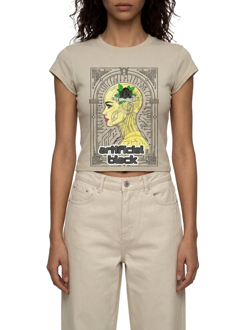 Women's Silicone Skin Cropped T-Shirt
