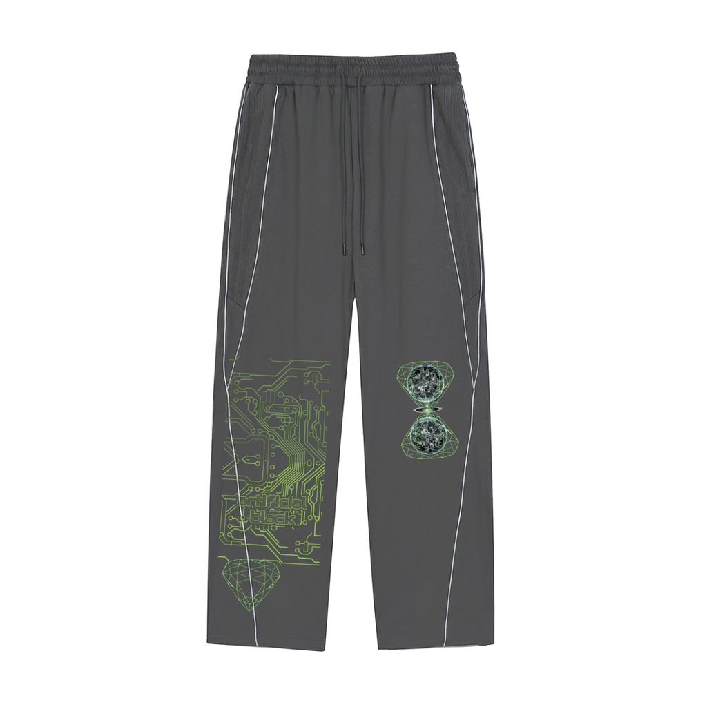 Reflection Striped Straight-Leg Sweatpants