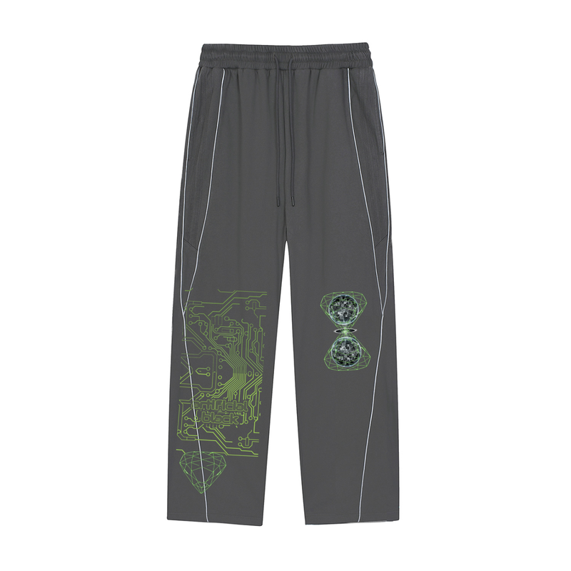 Reflection Striped Straight-Leg Sweatpants