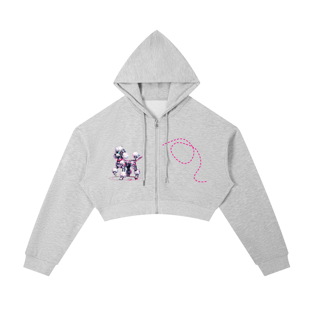 Essential Cropped Zip-Up Hoodie