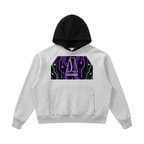 Unisex Fleece Raglan Digitally Enhanced Contrast Hoodie