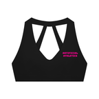 Women's Artificial Athletics Halter Cropped Sports Bra