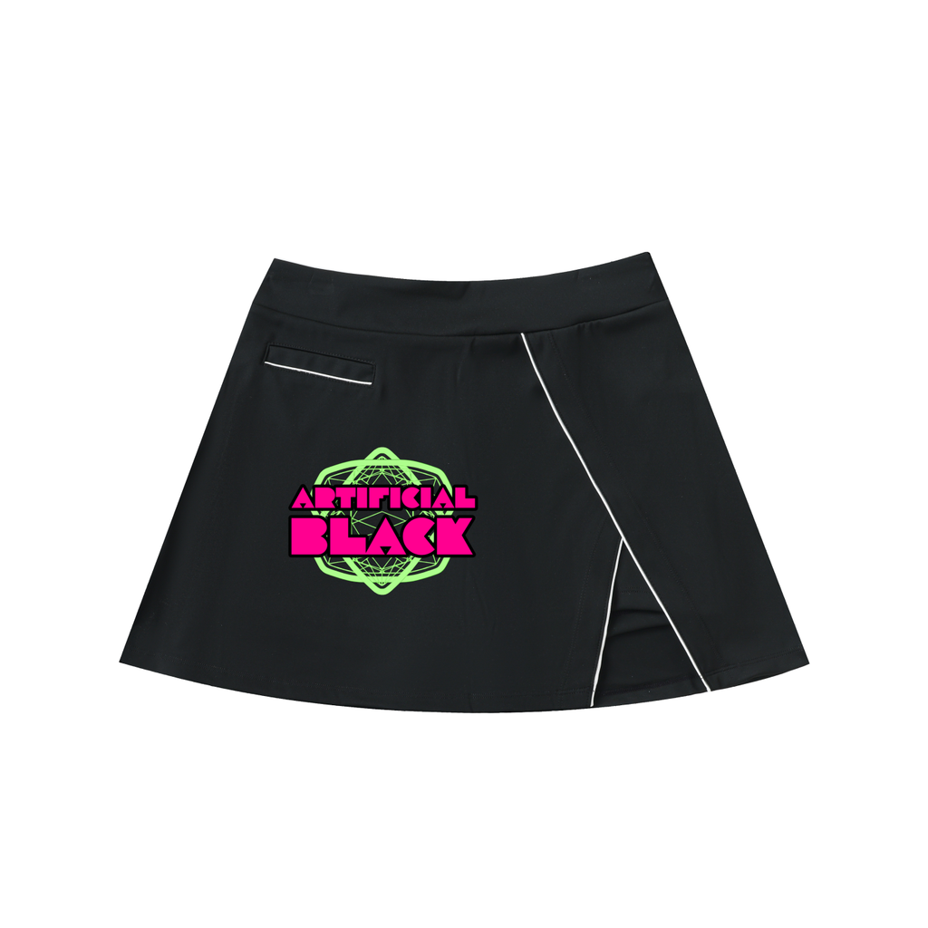 High-Waist Pocketed A-Line Skirt