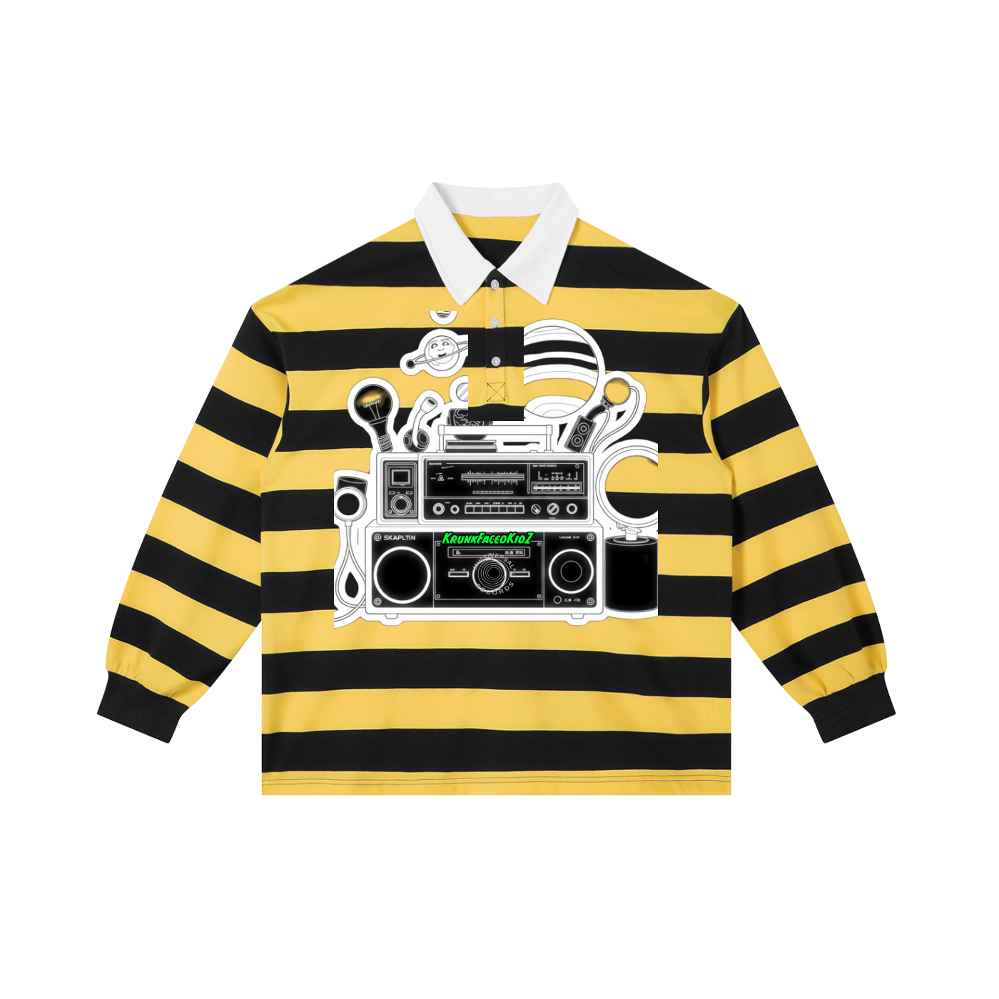 KrunkFacedKidZ Block Stripe Polo