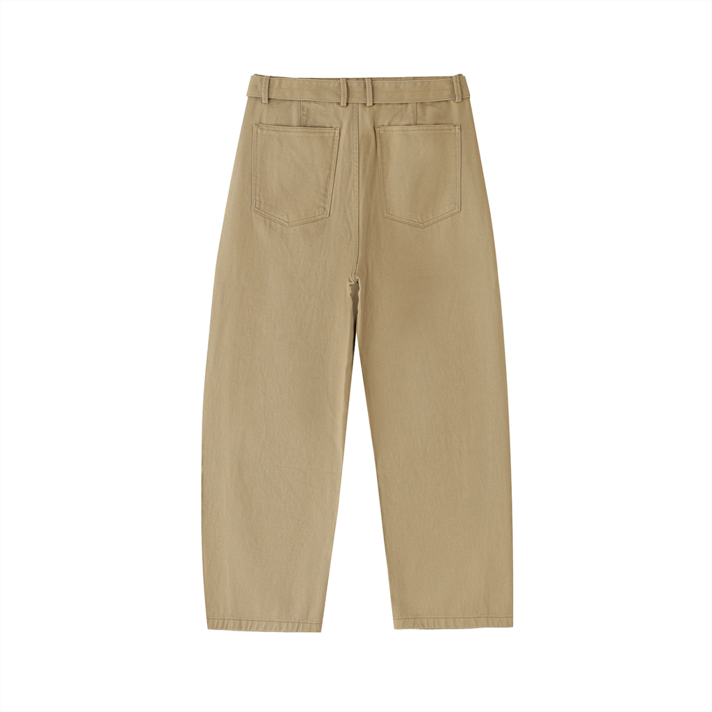 Digital Logo Barrel-leg Chino Pants