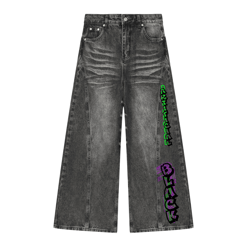 Women’s Vintage Wash Wide Leg Digital Denim