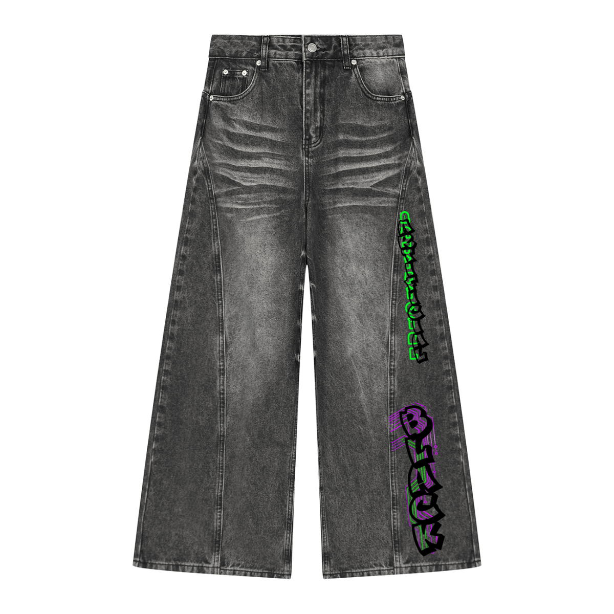 Women’s Vintage Wash Wide Leg Digital Denim