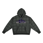 Unisex Plaid Color Block Hoodie