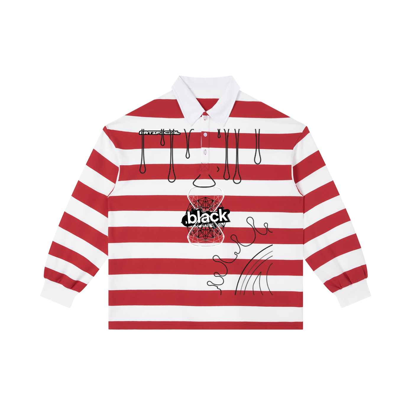 What's Red and White and Black alll over.