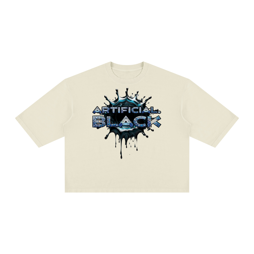 Unisex Vintage Blinged Out Splater Boxy T