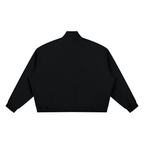 Unisex Boxy Stand Collar Full Zip Jacket