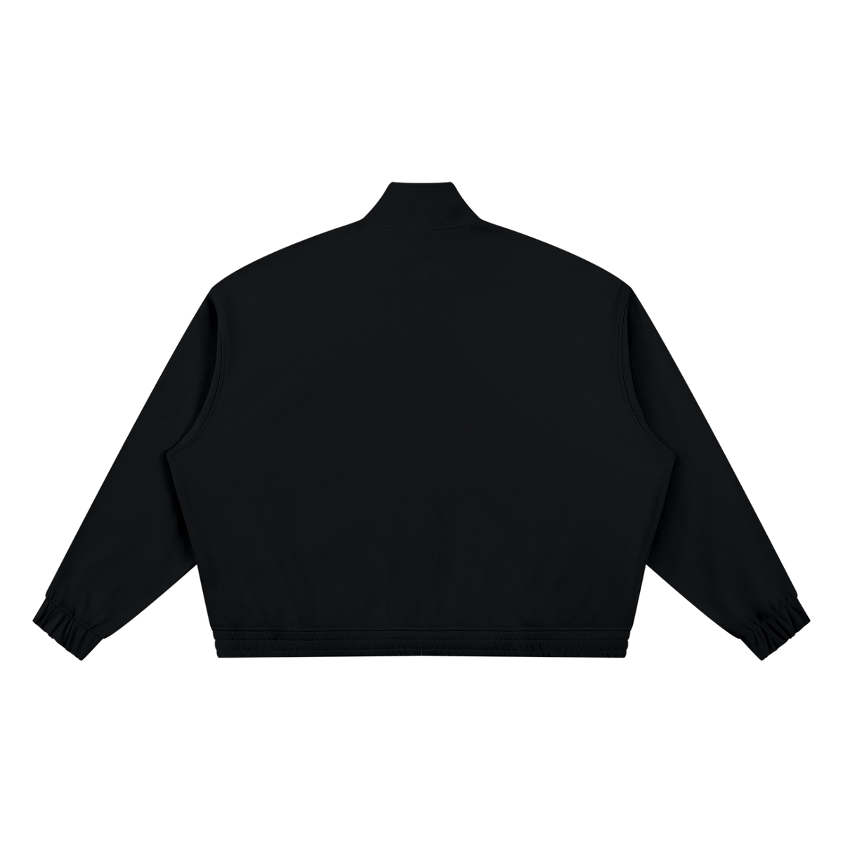 Unisex Boxy Stand Collar Full Zip Jacket