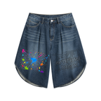 Men’s Wide Leg Digital Denim Shorts