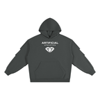 Ruched Sleeves Artificial Athletics Hoodie