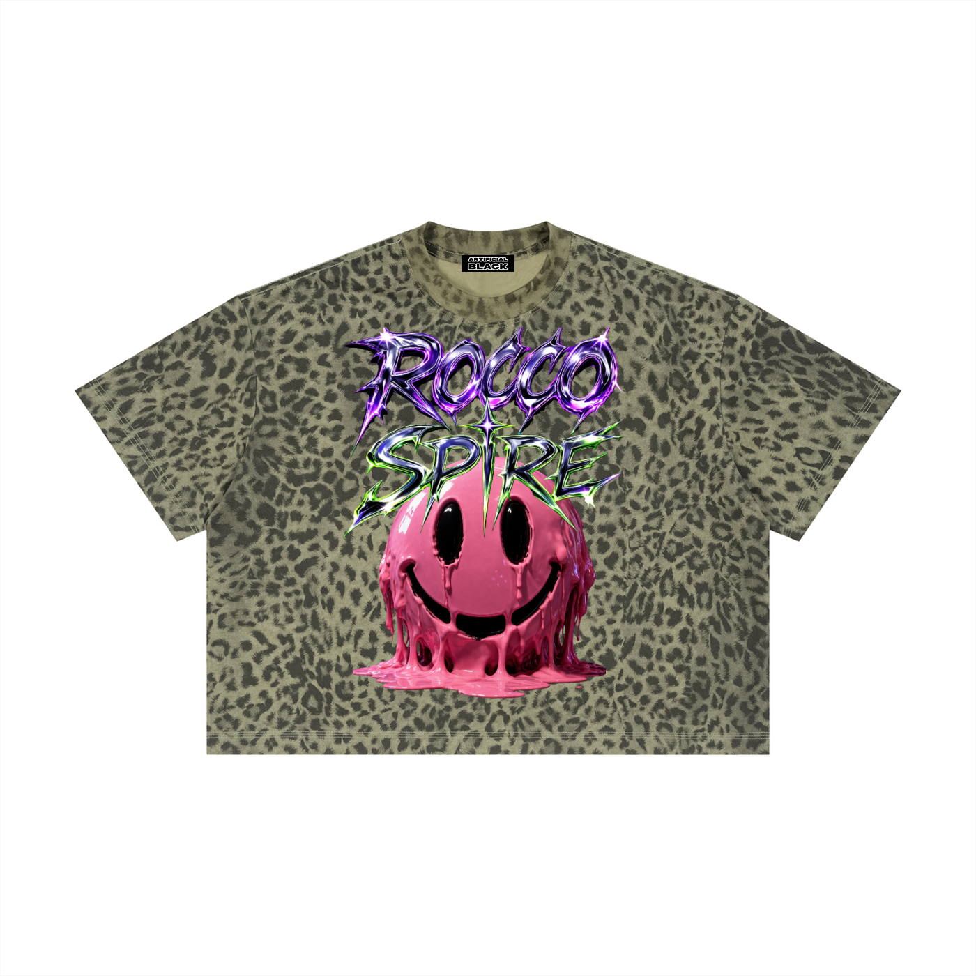 PINK PLASTIC Leopard Print SMILES