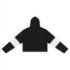 Women’s Cropped time Vines & Lace-Panel Hoodie