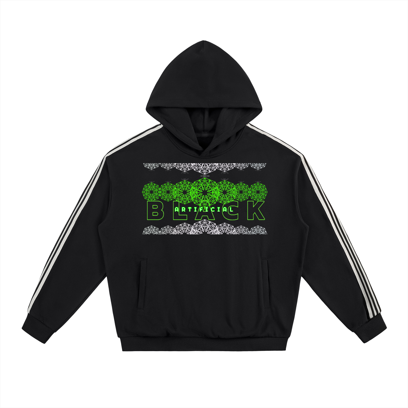 Side Stripe Drop-Shoulder Hoodie