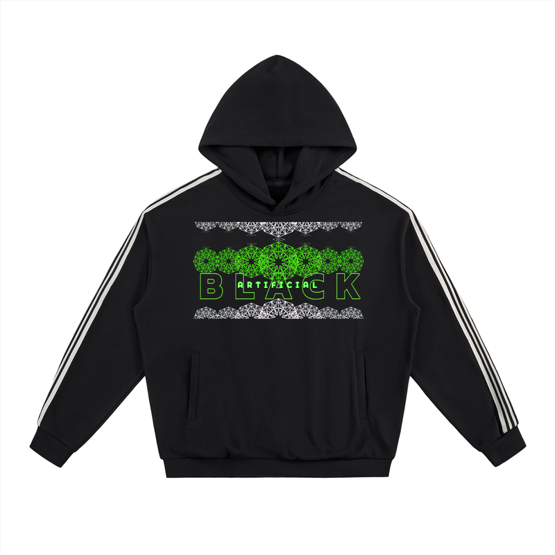 Side Stripe Drop-Shoulder Hoodie