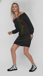 Women's Off-the-Shoulder Antimatter Remix Artificial Dress
