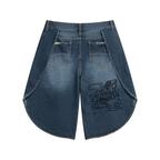 Men’s Wide Leg Digital Denim Shorts