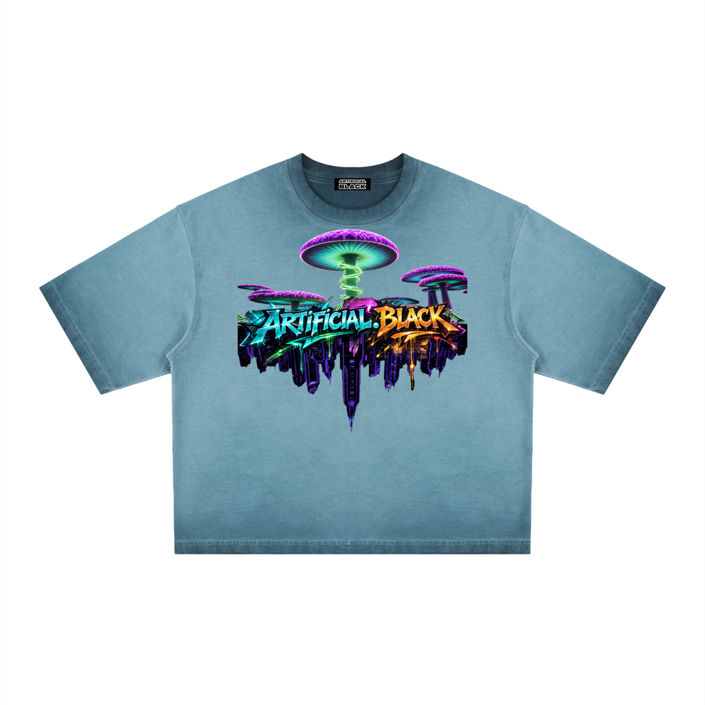 Mushroom Skyline Reverse Dyed Boxy T-Shirt