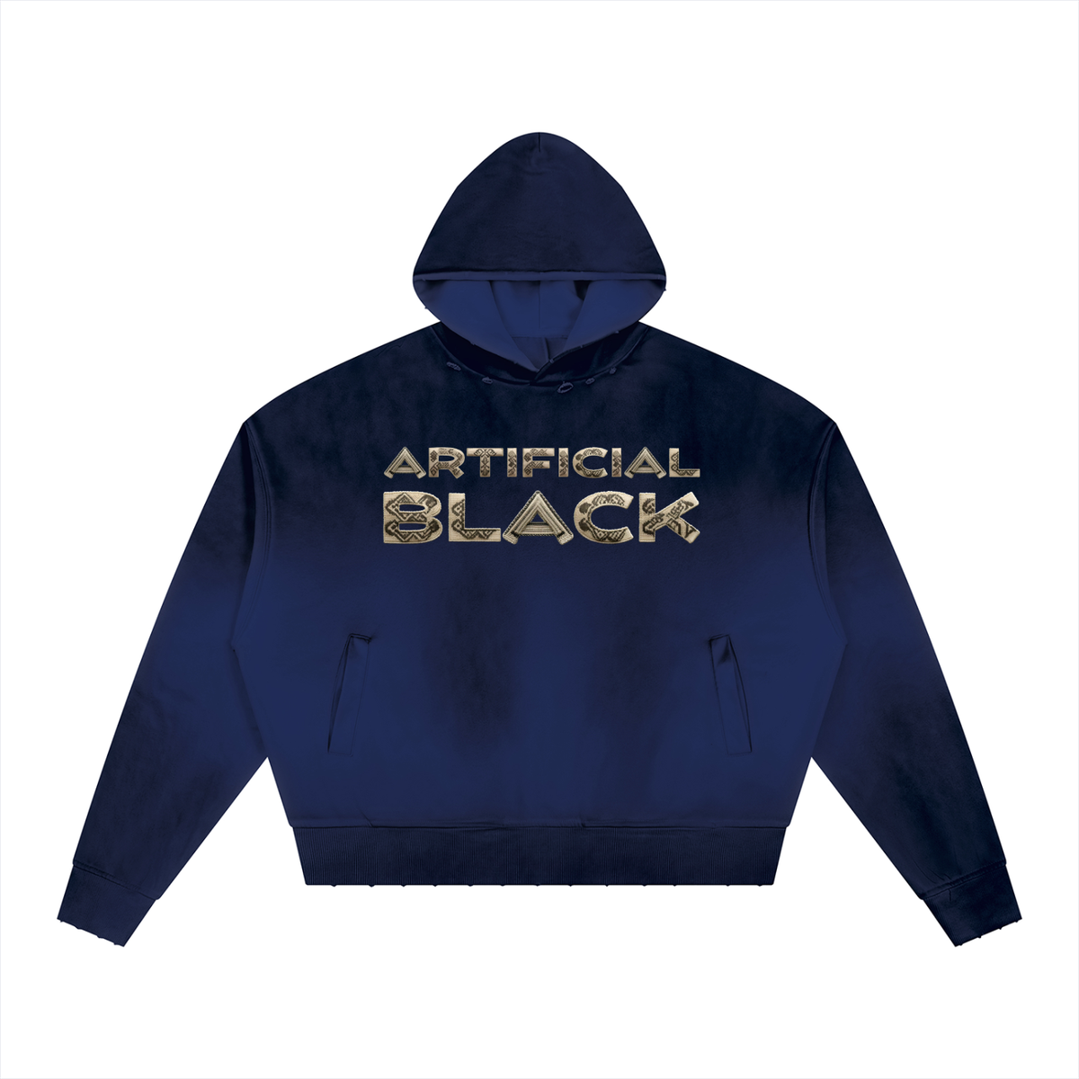 Unisex Artificially Embroidered Sunfade Distressed Hoodie