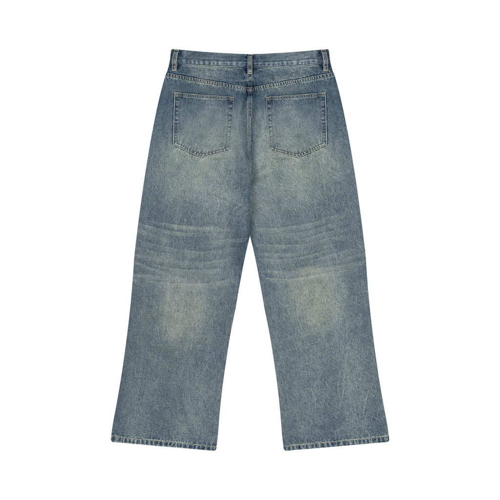 Men’s Livingmurals  Remix'd Vintage Wash  Wide Leg Jeans