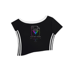 File Not Found Skewed Timeline Off-the-Shoulder T