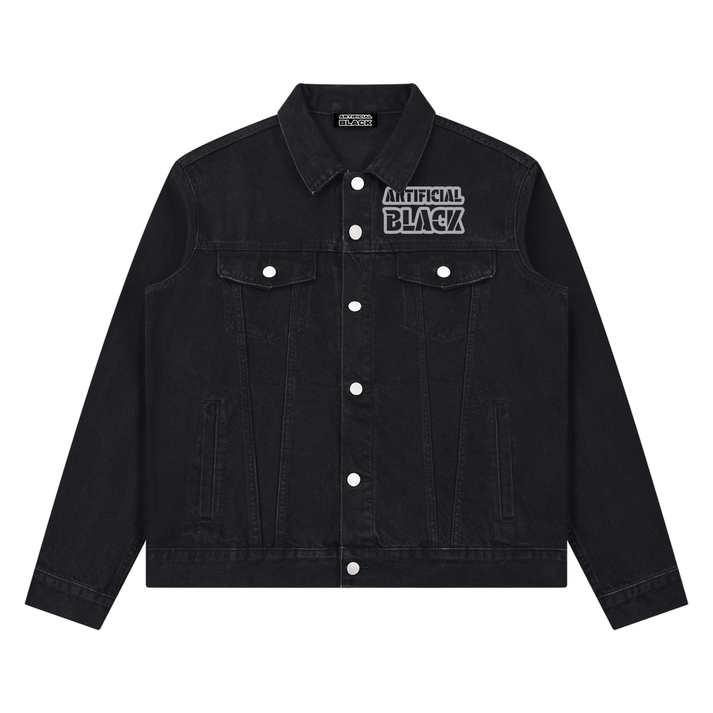 Unisex Vintage Wash Artificial Classic Digital Denim Jacket