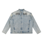 Vintage Wash Zip Denim Jacket