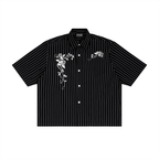 Unisex Striped Boxy Button-Up Shirt