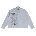 Unisex Digitally Enhanced Striped Dress Shirt