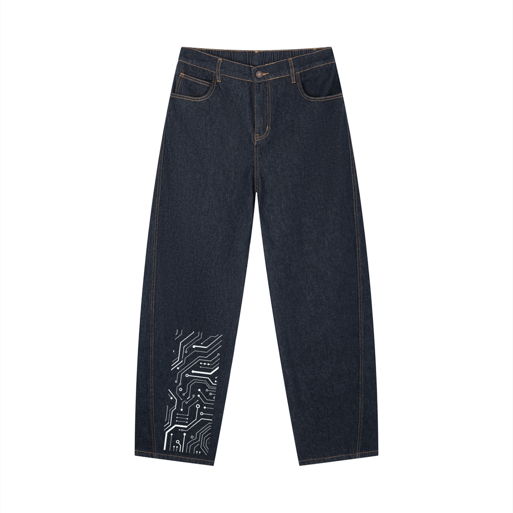 Men's Digitally Enhanced Barrel Leg Jeans