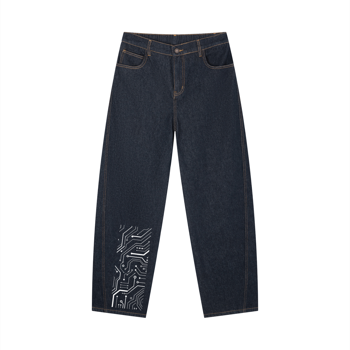 Men's Digitally Enhanced Barrel Leg Jeans