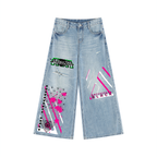 Women's Future Retro Distressed Wide Leg Jeans