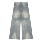 Women’s Vintage Wash Digital Wide Leg Denim Jeans