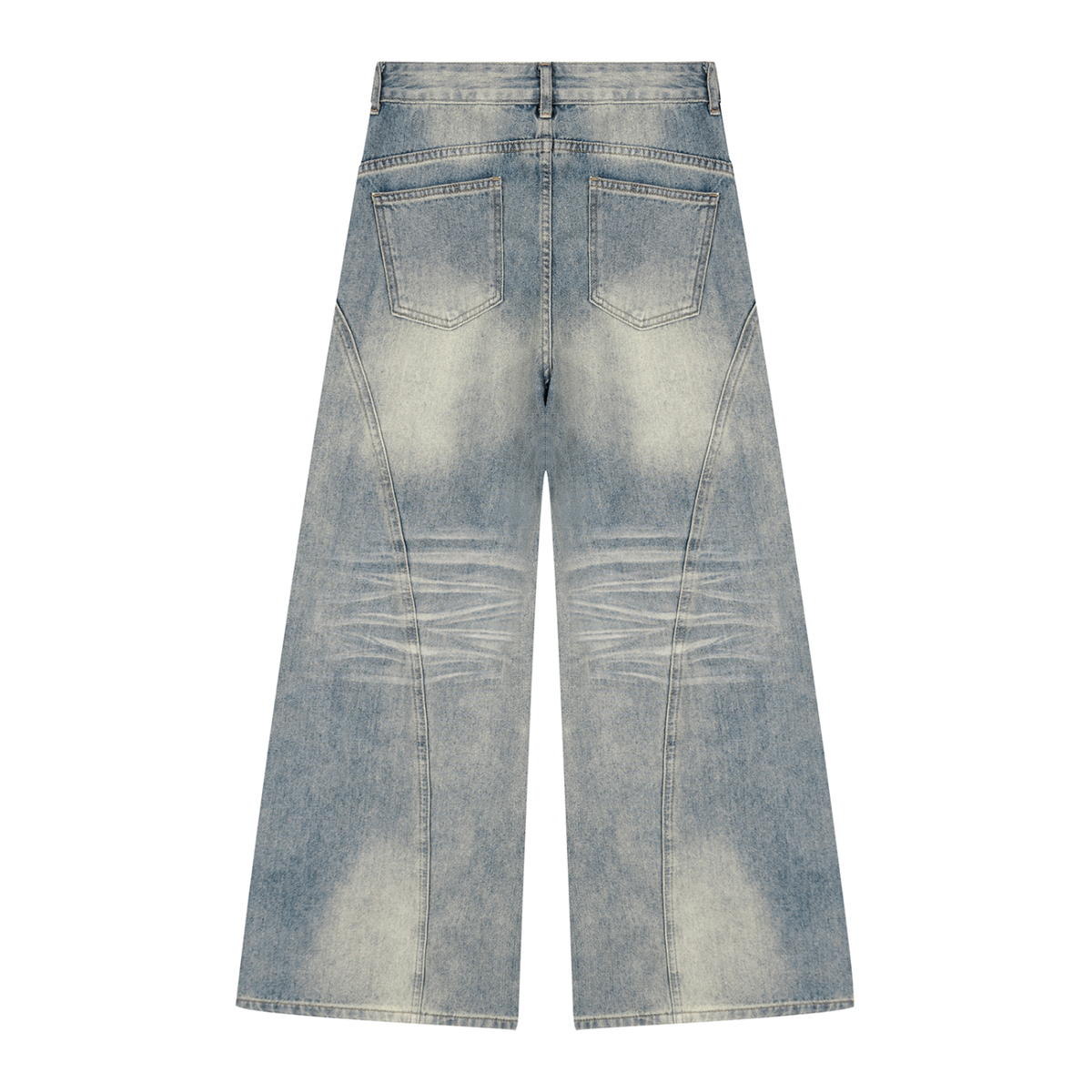 Women’s Vintage Wash Digital Wide Leg Denim Jeans
