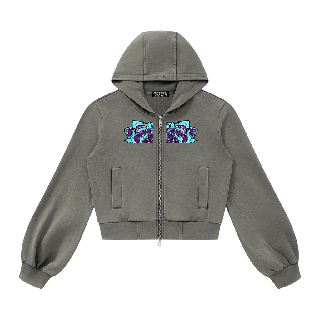 Women’s Vintage Wash Full Zip Sharkollidescope Hoodie