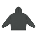 Not Found Artificial Black Ruched Sleeves Hoodie