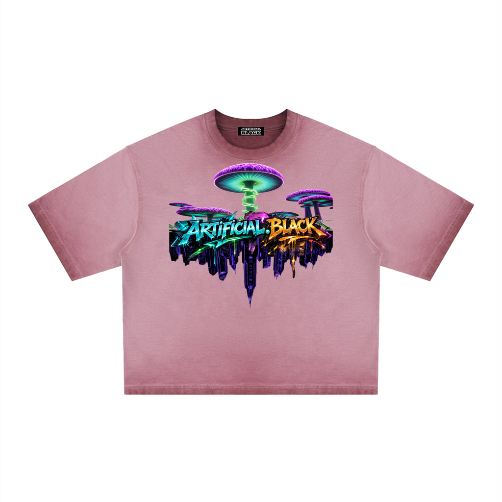 Mushroom Skyline Reverse Dyed Boxy T-Shirt