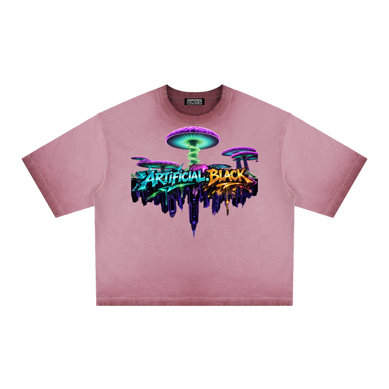 Mushroom Skyline Reverse Dyed Boxy T-Shirt