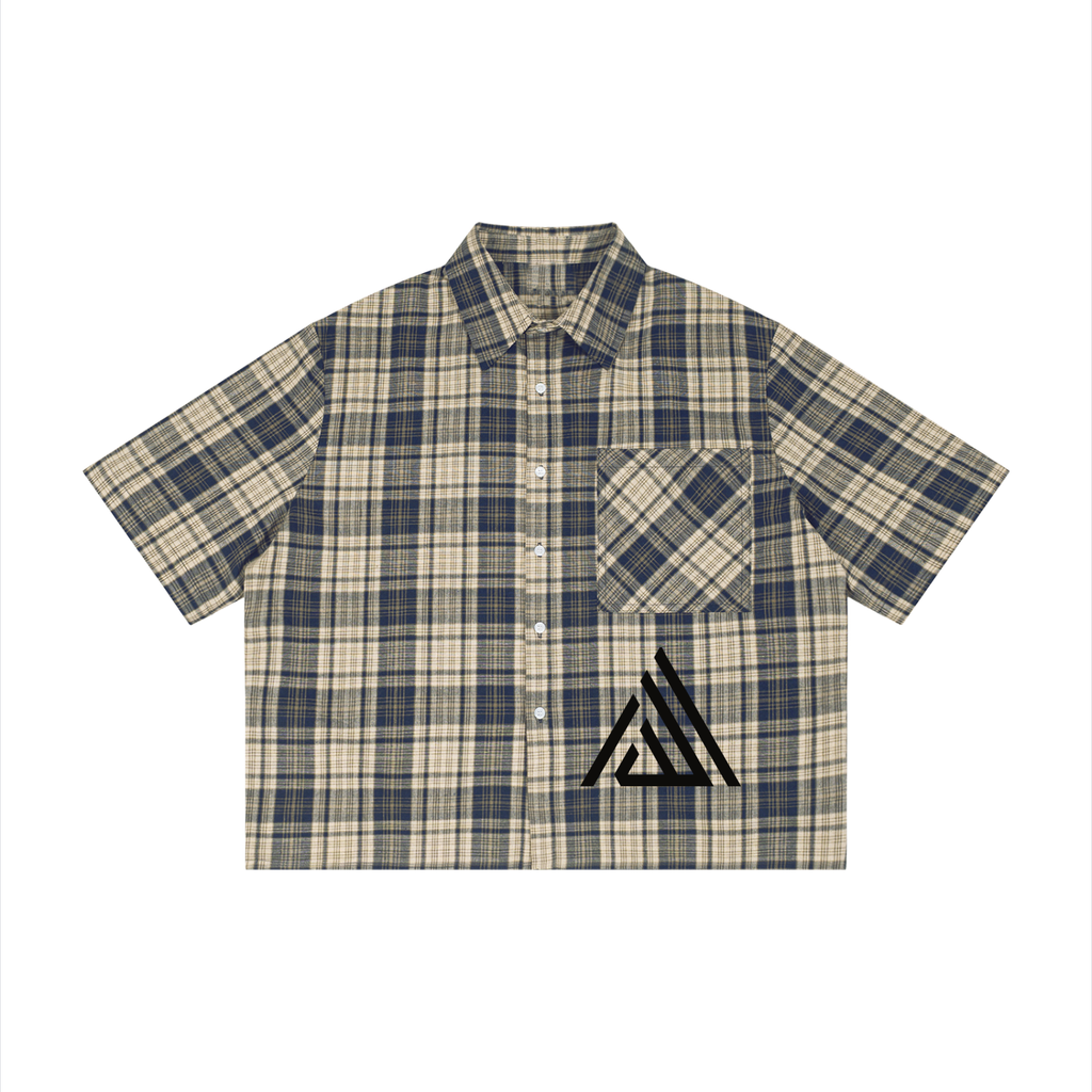 Unisex Plaid Boxy Short Sleeve Shirt