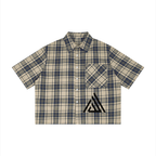 Unisex Plaid Boxy Short Sleeve Shirt