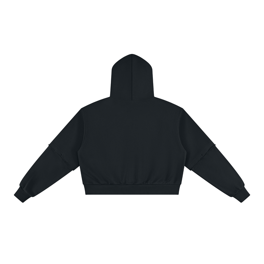 Women's Vintage Wash Detachable Sleeves Hoodie