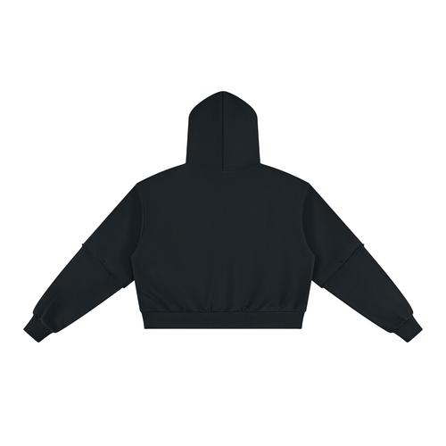 Women's Vintage Wash Detachable Sleeves Hoodie