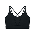 Women's Artificial Athletics Lycra Cropped Yoga Sport Bra