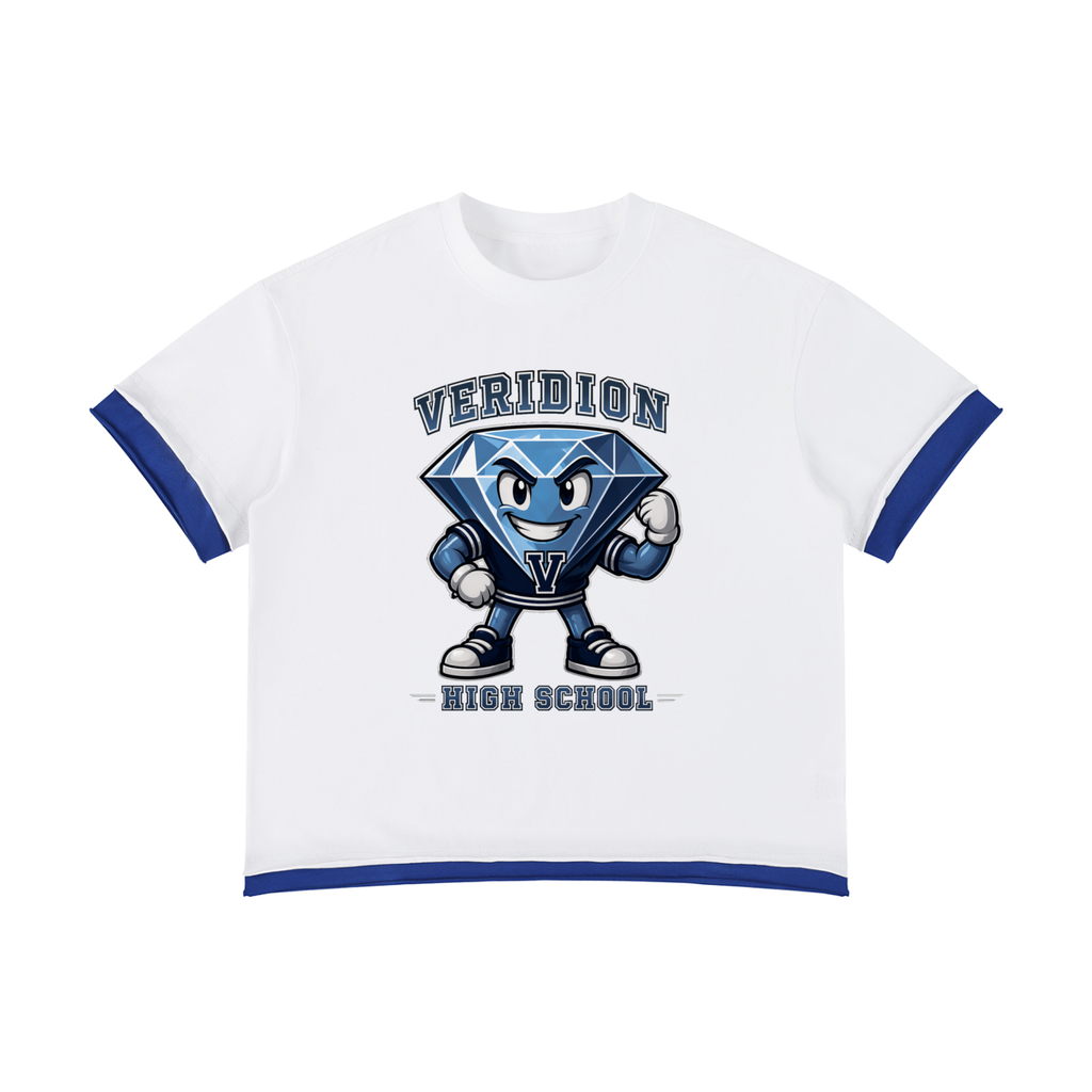 Unisex Boxy Color Block T-Shirt