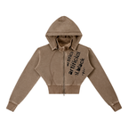 A.B. Standard Issue Vintage Washed Cropped Fleece Hoodie