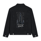 Unisex Vintage Wash Artificial Classic Digital Denim Jacket